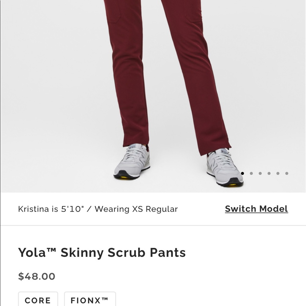NWT - XXSP Yola Skinny Scrub Pant - Figs / Burgundy